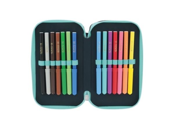Herlitz TriCase Happy Lions, 31 stykker, Flerfarget, Polyester, Mønster, 190 mm, 70 mm