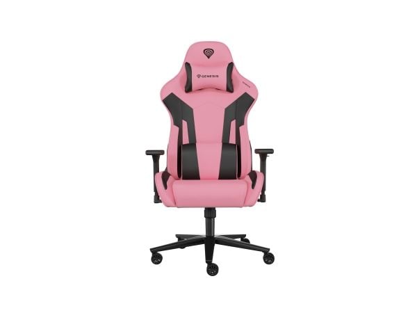 Genesis Nitro 720 - Pelituoli - ergonominen - käsinojat - T-muotoinen - kallistus - kääntyvä - eko-nahka - musta, vaaleanpunainen
