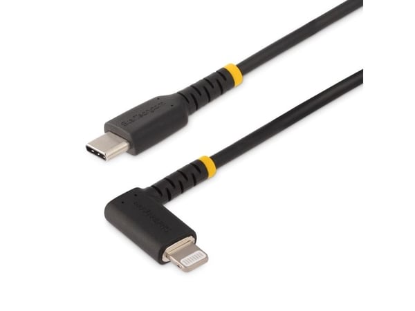 StarTech.com 3ft (1m) Kestävä USB-C Lightning-kaapeli - Oikea-kulmainen Heavy Duty Aramid-kuitu USB Type-C Lightning lataus-/synkronointijohto - Ap...
