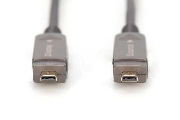 DIGITUS HDMI AOC hybridi valokaapeli 4K irrotettava 15m musta