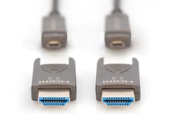 DIGITUS HDMI AOC hybridi valokaapeli 4K irrotettava 15m musta