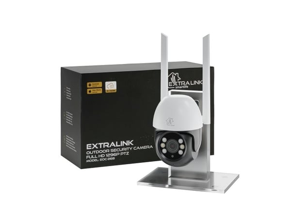 Extralink EX.30103, IP-sikkerhetskamera, Inne & Ute, Koblet med ledninger (ikke trådløs), Utvendig, Vegg, Sort, Hvit