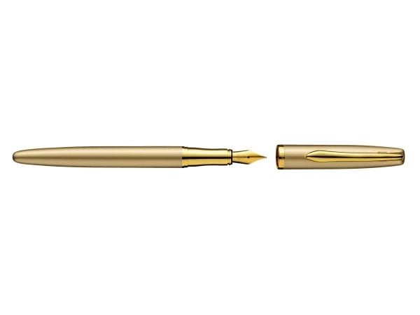 Pelikan Jazz Noble Elegance P36, Gull, Gult, Fyllesystem med patron, Blå, Metall, Rustfritt stål, Medium