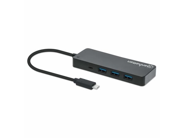 Manhattan 7-Port USB Hub C-Hann A-Hunn 5Gbit/s svart