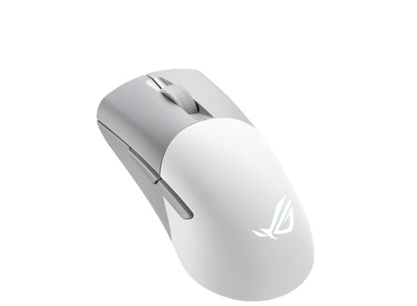 ASUS ROG Keris Wireless AimPoint, Oikeakätinen, Optinen, RF Wireless + Bluetooth + USB Type-C, 36000 DPI, Valkoinen