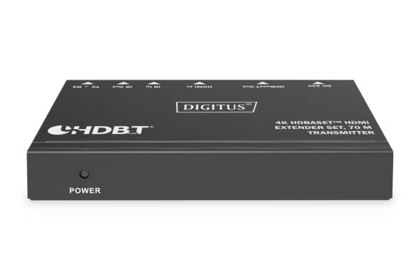 DIGITUS HDMI Extender Set HDBaseT 4K 70m PoC RS232 IR musta