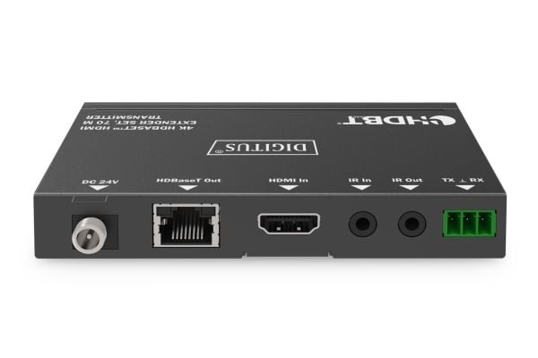 DIGITUS HDMI Extender Set HDBaseT 4K 70m PoC RS232 IR musta