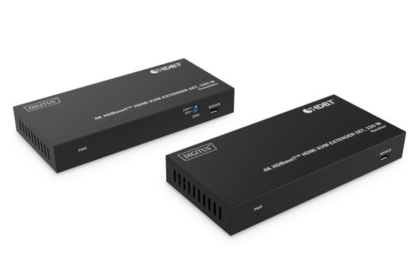 DIGITUS 4K HDBaseT DS-55522 - Sender og mottaker - video/lyd/USB-utvider - HDBaseT - over CAT 6a/7/8 - opp til 150 m