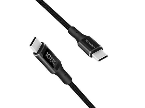 LogiLink CU0181, 1 m, USB C, USB C, USB 2.0, 0,48 Gbit/s, Sort