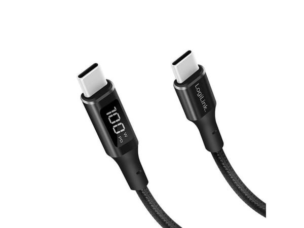 LogiLink CU0181, 1 m, USB C, USB C, USB 2.0, 0,48 Gbit/s, Sort