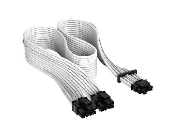 Corsair CP-8920332, 12VHPWR, Suora, Suora, Valkoinen, 1 kpl