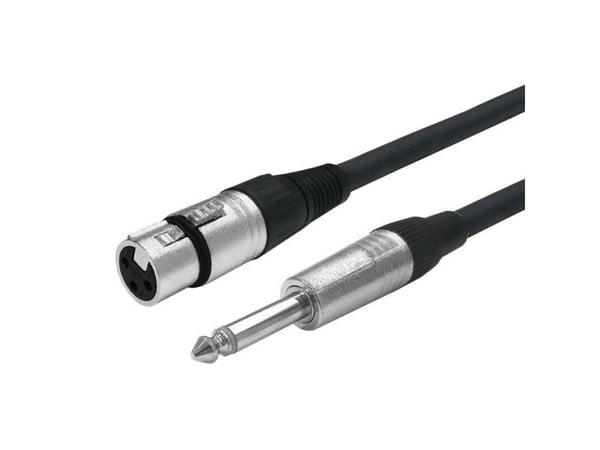Vivolink PROAUDXLRFJACK6, XLR, Naarasliitin, 6.35mm, Urosliitin, 6 m, musta