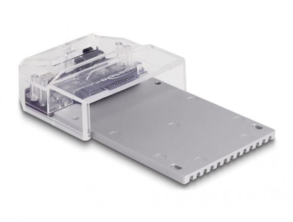 Delock - SSD-dokkingstasjon - 2,5" - Ultra M.2-kort - USB-C 3.2 (Gen 2) - sortering