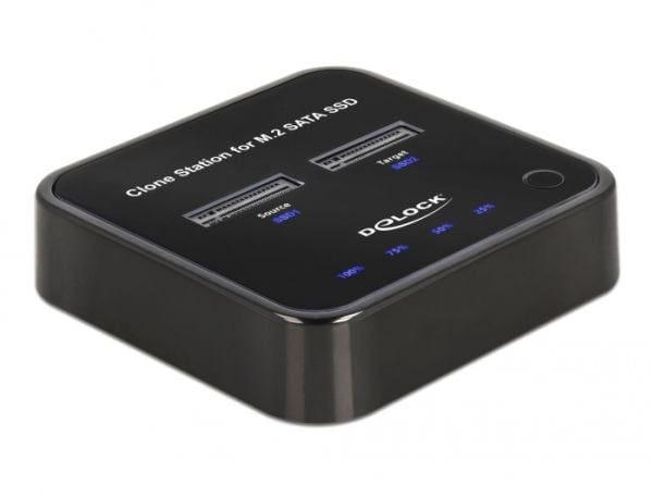 Delock M.2 dockingstasjon for 2 x M.2 SATA SSD med klonefunksjon
