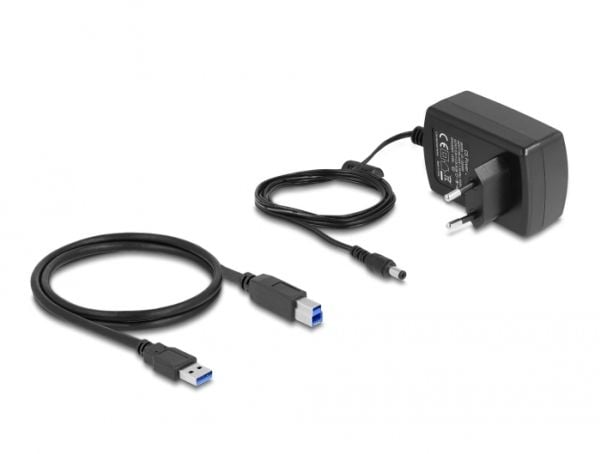 Delock USB dobbel dockingstasjon for 2 x SATA HDD / SSD med klonefunksjon og kortleser + ekstra USB-port