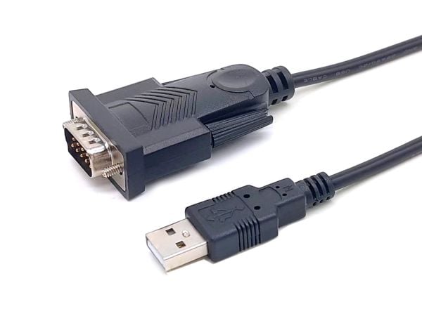 Equip 133391, Sort, 1,5 m, USB Type-A, DB-9, Hankjønn, Hankjønn