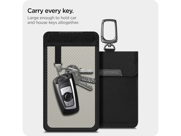 Spigen Pouch Avaimeton RFID Signal Blocker Faraday Cage musta/musta AFA03754