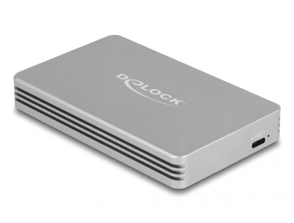 Delock - Drevkabinett - M.2 - M.2 NVMe Card - Thunderbolt 3, Thunderbolt 4, USB4 - sølv
