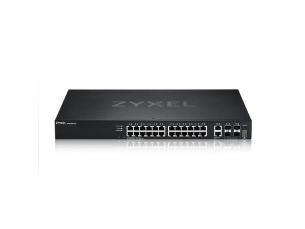Zyxel XGS2220 Series XGS2220-30 - Switch - L3-tilgang, NebulaFLEX Cloud - Styrt - 24 x Gigabit Ethernet + 6 x 10/100/1000 (opplink) - stasjonær, ra...