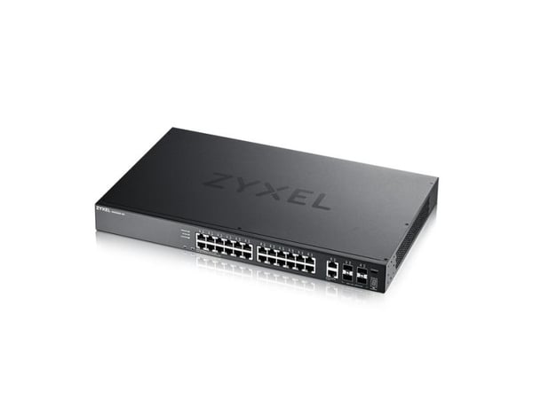 Zyxel XGS2220 Series XGS2220-30 - Switch - L3-tilgang, NebulaFLEX Cloud - Styrt - 24 x Gigabit Ethernet + 6 x 10/100/1000 (opplink) - stasjonær, ra...