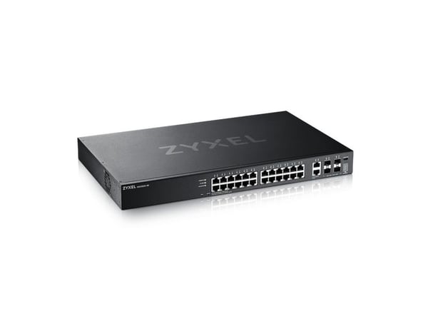 Zyxel XGS2220 Series XGS2220-30 - Switch - L3-tilgang, NebulaFLEX Cloud - Styrt - 24 x Gigabit Ethernet + 6 x 10/100/1000 (opplink) - stasjonær, ra...