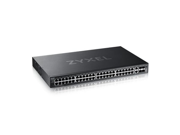 Zyxel XGS2220 Series XGS2220-54 - Switch - L3-tilgang, NebulaFLEX Cloud - Styrt - 48 x Gigabit Ethernet + 6 x 10 Gigabit (opplink) - stasjonær, rac...