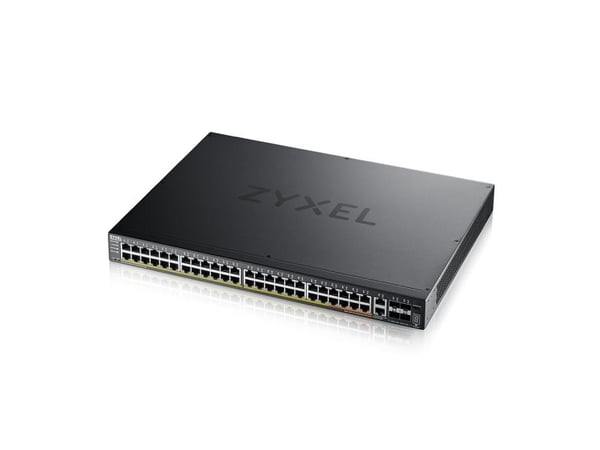 Zyxel XGS2220 Series XGS2220-54HP - Switch - 48-porters GbE L3-tilgang, NebulaFLEX Cloud, med 6 10G opplink - Styrt - 40 x 10/100/1000 (PoE+) + 8 x...