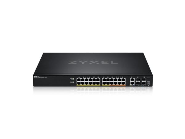 Zyxel XGS2220 Series XGS2220-30HP - Switch - 24-porters GbE L3-tilgang, NebulaFLEX Cloud, med 6 10G opplink - Styrt - 16 x 10/100/1000 (PoE+) + 8 x...