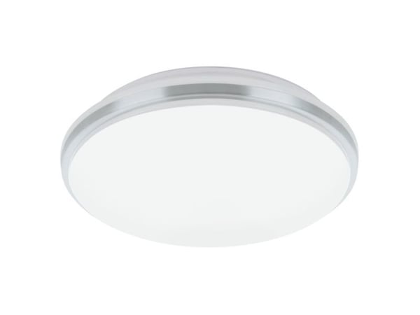 EGLO Pinetto, 1 ampuller, LED, 4000 K, 1900 lm, IP44, Kromfarget, Hvit