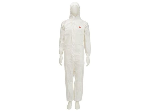3M 4545, Hvit, XXL, Voksen, Unisex, Glidelås, Front