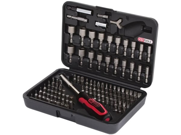 KS Tools 911.2085, 122 stykker, Nickel, DIN 3126, ISO 1173 - C 6,3, 25 mm, 1,15 kg, 25,4 / 4 mm (1 / 4")
