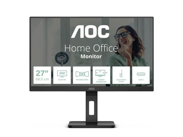 AOC Q27P3CV dataskjerm 68,6 cm (27") 2560 x 1440 piksler Quad HD LED Sort