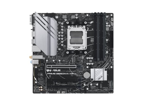 ASUS PRIME B650M-A WIFI II - Hovedkort - micro ATX - Socket AM5 - AMD B650 Chipset - USB 3.2 Gen 1, USB 3.2 Gen 2, USB-C 3.2 Gen 1 - 2.5 Gigabit LA...