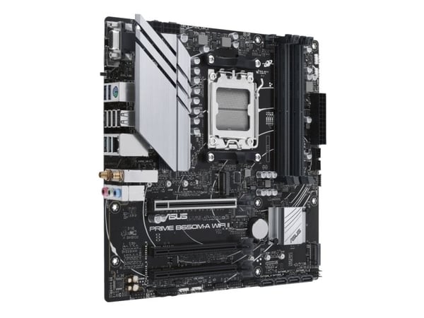 ASUS PRIME B650M-A WIFI II - Hovedkort - micro ATX - Socket AM5 - AMD B650 Chipset - USB 3.2 Gen 1, USB 3.2 Gen 2, USB-C 3.2 Gen 1 - 2.5 Gigabit LA...
