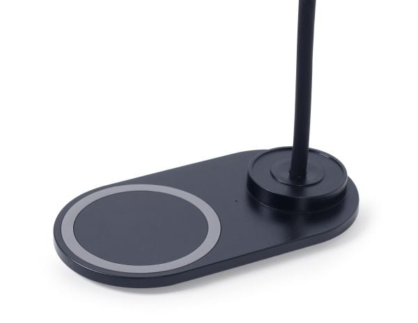 Gembird TA-WPC10-LED-01 - Desk lamp with wireless charger - LED - 15.3 W - kjølig hvit/varm hvit/naturlig hvit lys - 2893-7072 K - svart