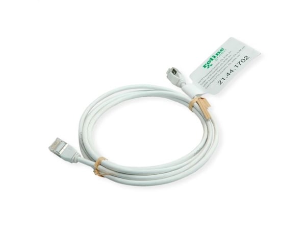 ROLINE GREEN 21.44.1703, 3 m, Cat6a, U/FTP (STP), RJ-45, RJ-45, Hvit