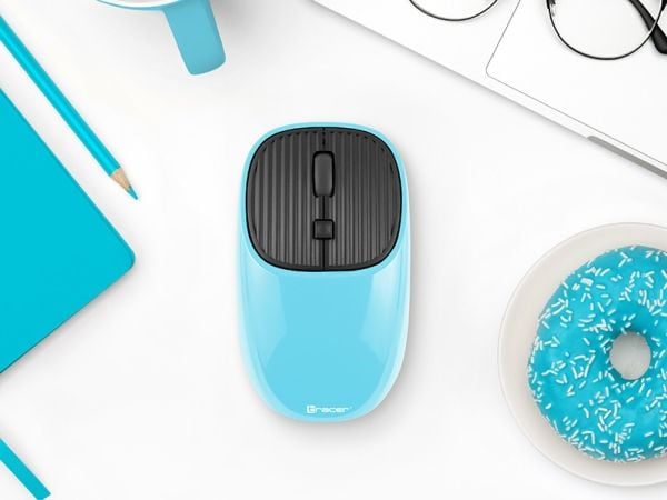 Tracer Wave - Mus - ergonomisk - høyrehendt - optisk - 4 knapper - trådløs - RF, 2.4 GHz - USB trådløs mottaker