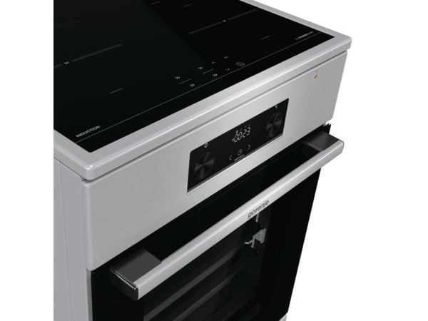 Gorenje 740742, Frittstående komfyr, Rustfritt stål, Rotasjon, Sensor, Sølv, Metall, Rustfritt stål, Front