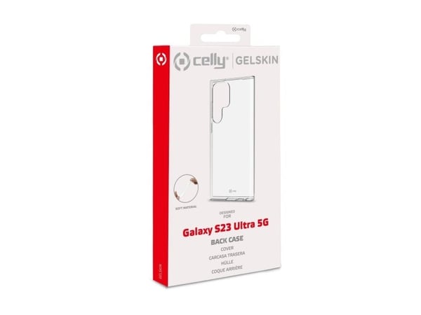 Celly GELSKIN1033, Suojus, Samsung, Galaxy S23 Ultra 5G, 17,3 cm (6.8"), Läpinäkyvä