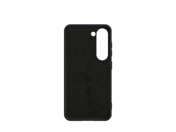 Celly Cromo - Baksidedeksel for mobiltelefon - termoplast-polyuretan (TPU), silikonbelegg - svart - for Samsung Galaxy S23