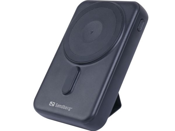Sandberg Mag Wireless Powerbank 10000, 10000 mAh, Langaton lataaminen, Musta