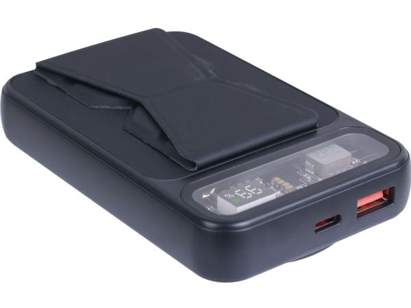 Sandberg Mag Wireless Powerbank 10000, 10000 mAh, Langaton lataaminen, Musta