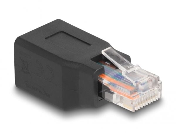 Delock - Nettverksadapter - RJ-50 (P) til RJ-50 (R) - UTP - stifttilordning: 1:1 - svart