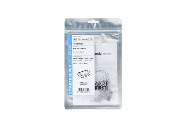 Smartkeeper HMD04P1GY, Portblokker, HDMI, Grå, 10 stykker, Polybag, 130 mm