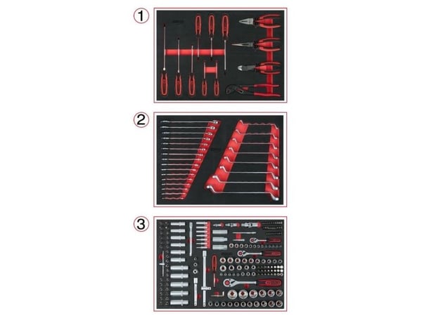 KS Tools 713.0215, Kromvanadinstål, 12,6 kg, 215 verktyg