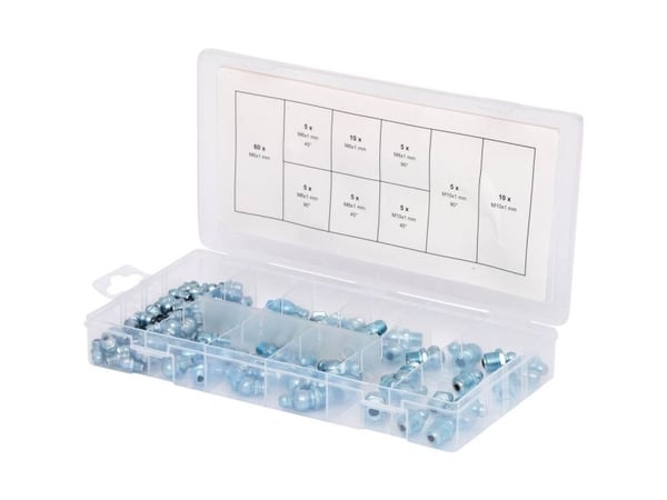 KS TOOLS smørenippel-sortiment M6-8-10x1,0 110 stk (970.0030)