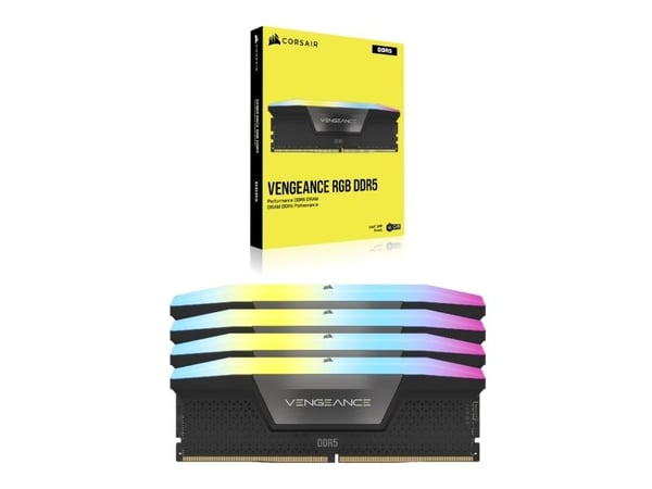 CORSAIR Vengeance RGB - DDR5 - sett - 192 GB: 4 x 48 GB - DIMM 288-PIN - 5200 MHz / PC5-41600 - CL38 - 1,25 V - sortering