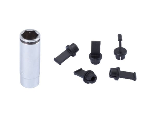 KS Tools 500.7345, Støpselsett, 1/4", 6 hoder, Kromvanadiumstål, DIN 3120, ISO 1174, 49 g
