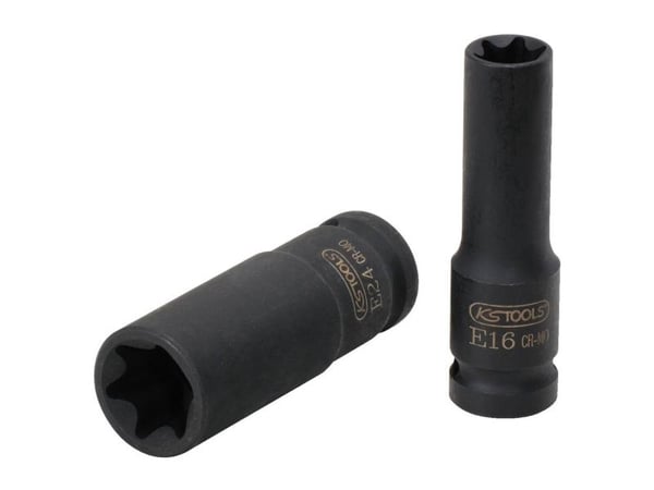 KS Tools 515.1058, Kraftpipe, 1 hoder, 1/2", Krom-molybden, 34 mm, 75 mm