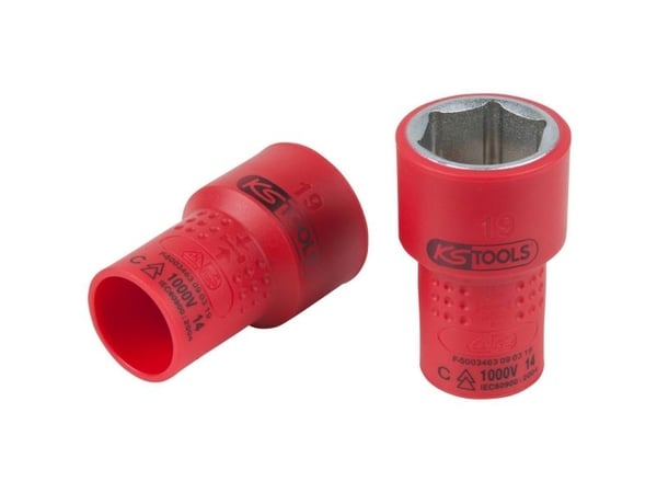 KS Tools 118.3844, Stikkontakt, 3/8", Metrisk, 1 hoder, 19 mm, Kromvanadiumstål